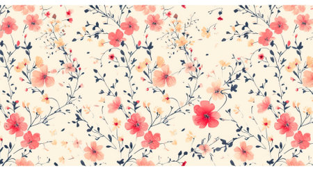Gentle_bright_tiny_flowers_pattern_For_summer_printの素材
