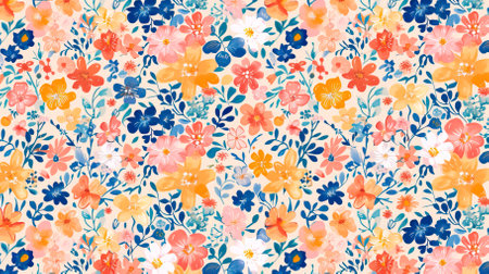 Gentle_bright_tiny_flowers_pattern_For_summer_printの素材