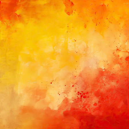 Red_orange_and_yelllow_background_with_watercolorの素材