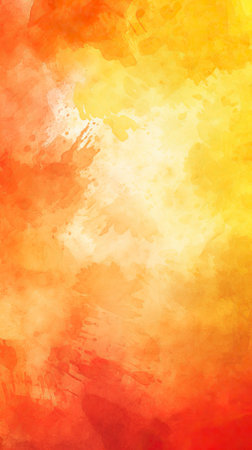 Red_orange_and_yelllow_background_with_watercolorの素材