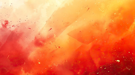 Red_orange_and_yelllow_background_with_watercolorの素材