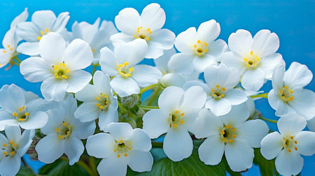 Spring_forest_white_flowers_primroses_on_a_beautiful_backgroundの素材