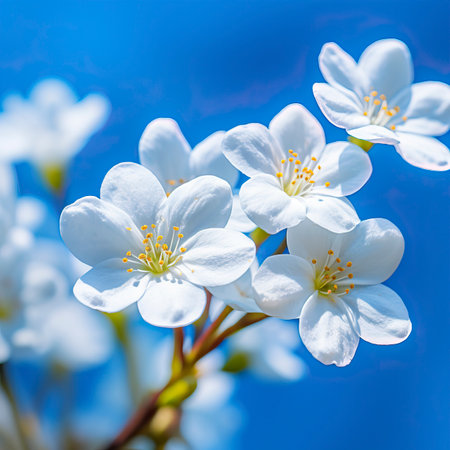 Spring_forest_white_flowers_primroses_on_a_beautiful_backgroundの素材
