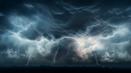 Storm_clouds_with_lightnings_isolated_on_White_Backgroundの素材