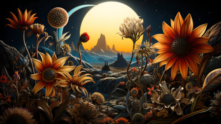 A vibrant field of wildflowers in full bloom (50)-gigapixel-low res-scale-2 50x.jpegの素材