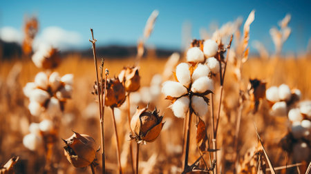 white cotton plant in a field with blue sky wallpaper (29)-gigapixel-low res-scale-2 50x.jpegの素材