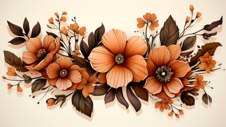 with flowers and foliage garlands pinned on a white background (26)-gigapixel-low res-scale-2 50x.jpegの素材