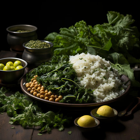 A platter with several different kinds of foods. Food Illustrationの素材