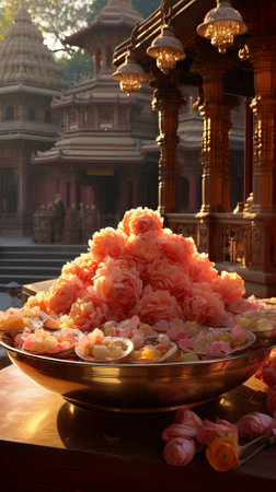 A table with dumplings on a wooden table. Food illustrationの素材