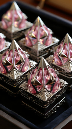 Small dumplings inside boxes on a table. Food Illustrationの素材