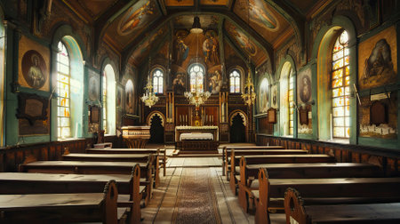 Old Style Church interiorの素材