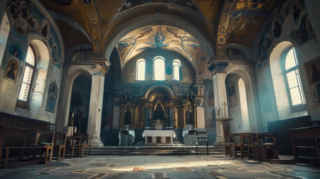 Ancient Style Church interiorの素材