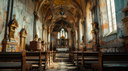 Old Style Church interiorの素材