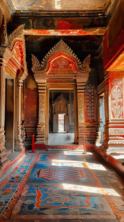 The interior of the Pashupatinath temple in Pokhara, Nepalの素材