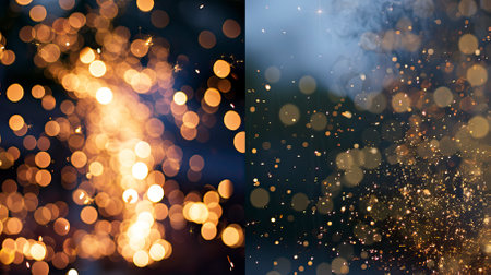abstract background with bokeh defocused lights and sparklesのイラスト素材