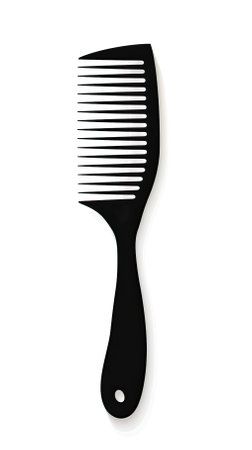 Black comb isolated on white background. Vector illustration. Eps 10.のイラスト素材