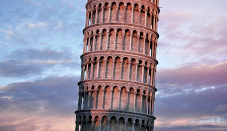 Leaning tower of Pisa, Italy.の写真素材