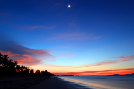quiet evening at the beachの写真素材