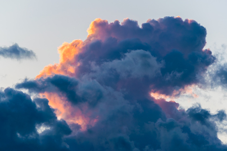 Beautifully multi-colored cloud formation during sunsetの写真素材