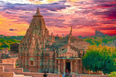 The great fort of Chittorgarh located in the city of Chittorgarh, Rajasthan.のeditorial素材