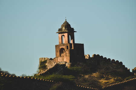 A ancient monument in mountainsの写真素材