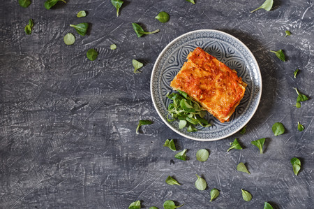 Traditional Italian lasagnaの写真素材