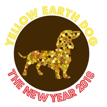 Yellow dogのイラスト素材