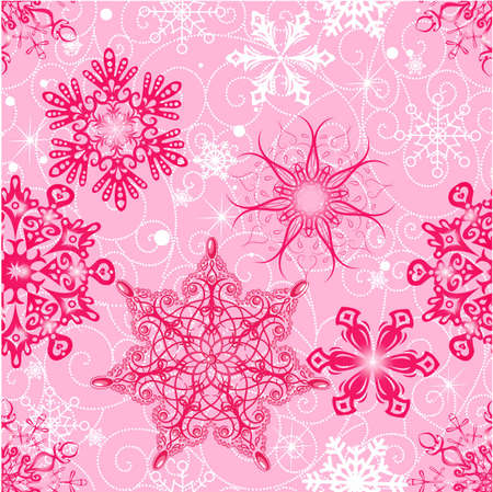 Snowflakes background vector illustration.のイラスト素材