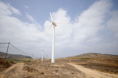 Wind turbine in countryside