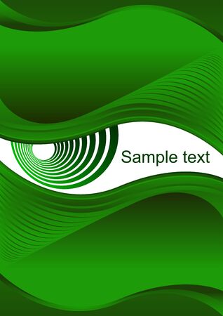 Background for the cover page ad or poster with shades of green and stylized eyeのイラスト素材