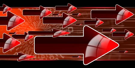 Abstract background with red arrows, internet connection and flowの写真素材