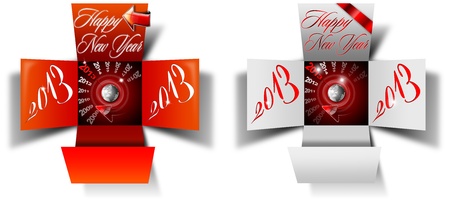 2013 Happy New Year Boxの写真素材