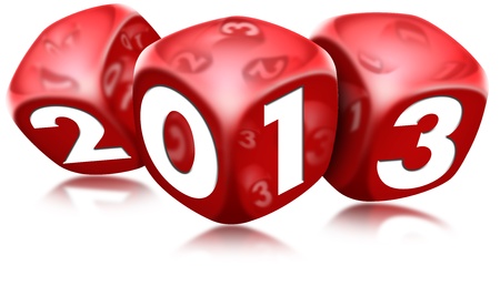 Dice 2013 Happy New Yearの写真素材