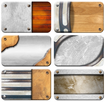 Six grunge backgrounds for the business cardの写真素材