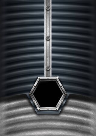 Grungy business background with hexagonal frame - screws and bolts
の写真素材