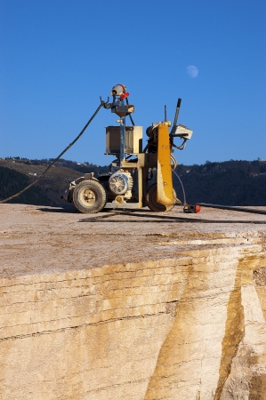 Utensil for the cut of stone in mountain quarryの写真素材