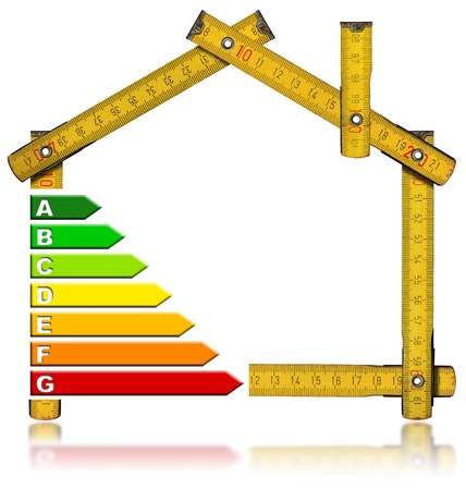 Wooden meter tool forming a house with certification electric output

の写真素材