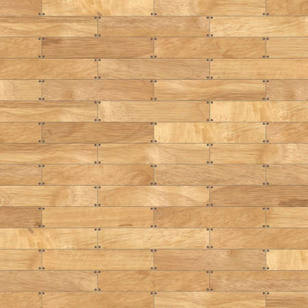 Brown wooden walll with tiles and screwsの写真素材