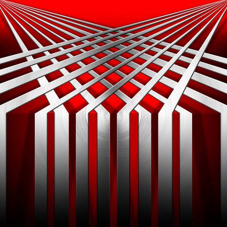 Metallic and red modern template background with geometrical formsの写真素材