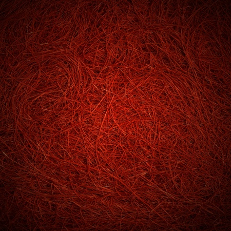 Square background with red and orange raffia textureの写真素材