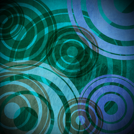 Grunge background with cold colors and geometric shapes of circlesの写真素材