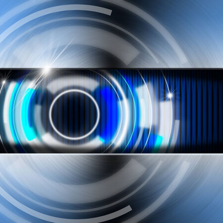 Blue, black and metal abstract background, with sparkles and bright areasの写真素材