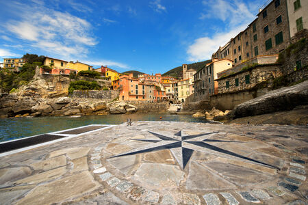 View of Tellaro, ancient small village of Liguria in Italy, southern Europeの写真素材