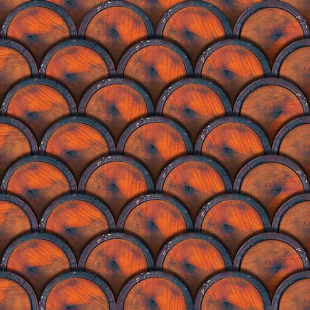Grunge Texture or background with wooden brown and bordeaux circlesの写真素材