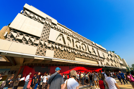 MILAN, ITALY - AUGUST 31, 2015: Angola pavilion at Expo Milano 2015, universal exposition on the theme of food, in Milan, Lombardy, Italy, Europeのeditorial素材