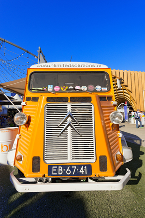 MILAN, ITALY - AUGUST 31, 2015: Holland pavilion at Expo Milano 2015, universal exposition on the theme of food, in Milan, Lombardy, Italy, Europeのeditorial素材