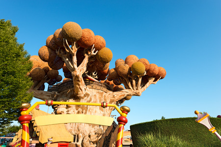 CASTELNUOVO DEL GARDA, VERONA, ITALY - AUGUST 28, 2016: The famous theme park of Gardaland in Castelnuovo del Garda, Verona, Italyのeditorial素材
