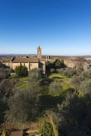 The ancient medieval village of Monteriggioni. Siena, Toscana (Tuscany), Italy, Europeの写真素材