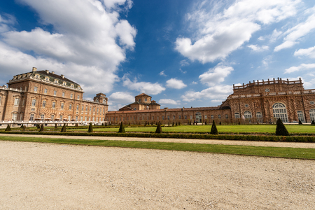TURIN, ITALY - APR 4, 2015: Reggia di Venaria Reale 1658-1679, ancient palace, residences of the Royal House of Savoy. UNESCO world heritage site in Turin, Piedmont, Italyのeditorial素材