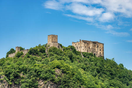 Medieval castle of Pergine Valsugana, small town in Italian Alps, Trentino Alto Adige, Trento Province, Italy, Europeのeditorial素材